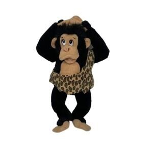 Vintage Cave Man Monkey Plush 12"T